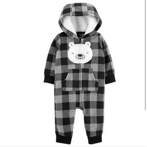 Buffalo checkered baby zip up